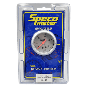 Speco Meter Fuel Pressure Gauge 0–15 PSI 2"