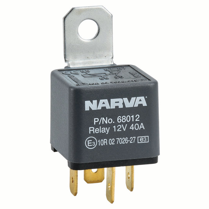 Narva 12V 70A Normally Open 4 Pin Relay With Resistor (Blister Pack Of