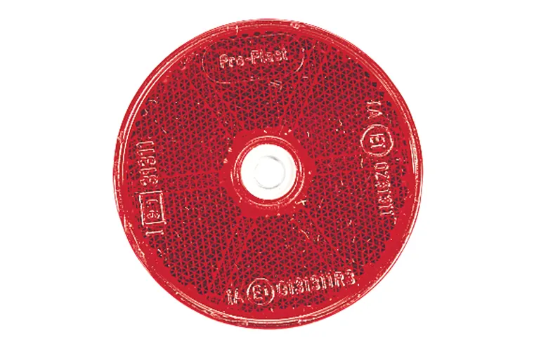 Red Retro Reflectors 60mm Pair