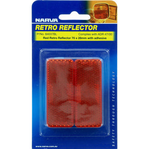 Narva Red Reflex Reflector Pk2