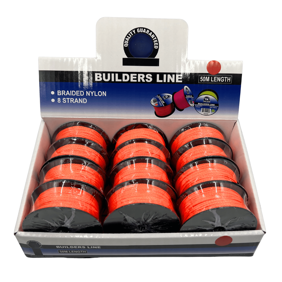 Builders Line Fluro 50m/100m Box of 12