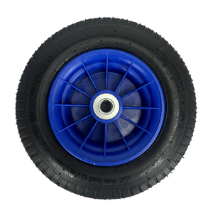 Pneumatic Wheel with Plastic Rim Extra Wide 16 Inch