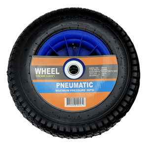 Pneumatic Wheel with Plastic Rim Extra Wide 16 Inch