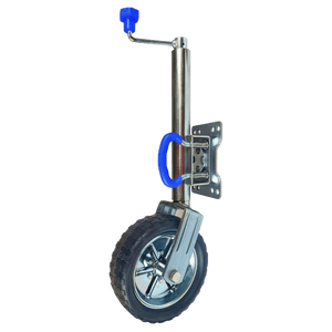 Jockey Wheel Swivel with U Handle Pneumatic Tyre Extra Wide 85mm