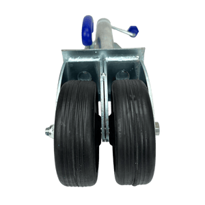 Jockey Wheel Swivel with U handle Twin Solid Rubber Tyres