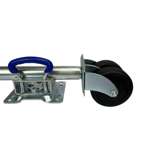 Jockey Wheel Swivel with U handle Twin Solid Rubber Tyres