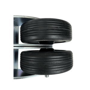 Jockey Wheel Swivel with U handle Twin Solid Rubber Tyres