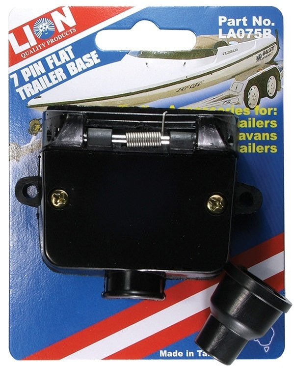 Lion 12V 7 Pin Flat Trailer Socket