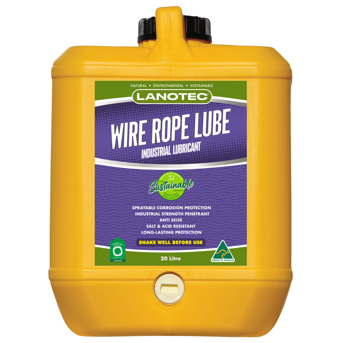 Lanotec Wire Rope Lubricant 20L HWRL20-CUBE | AutoMegaStore