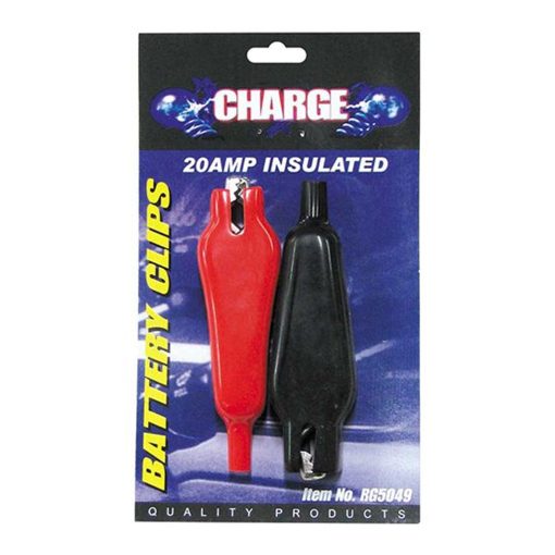 Charge Battery Clip Insulated 20amp 2pc RG5049 | AutoMegaStore