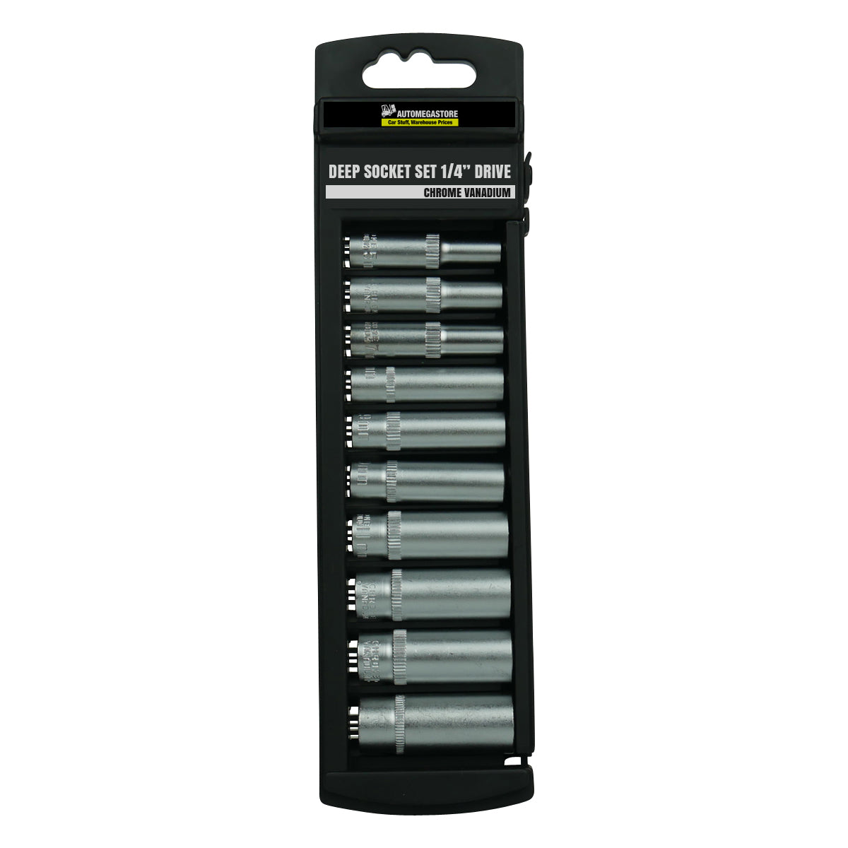 Deep Socket Set 1/4" Drive Metric 5-14mm 10 Piece