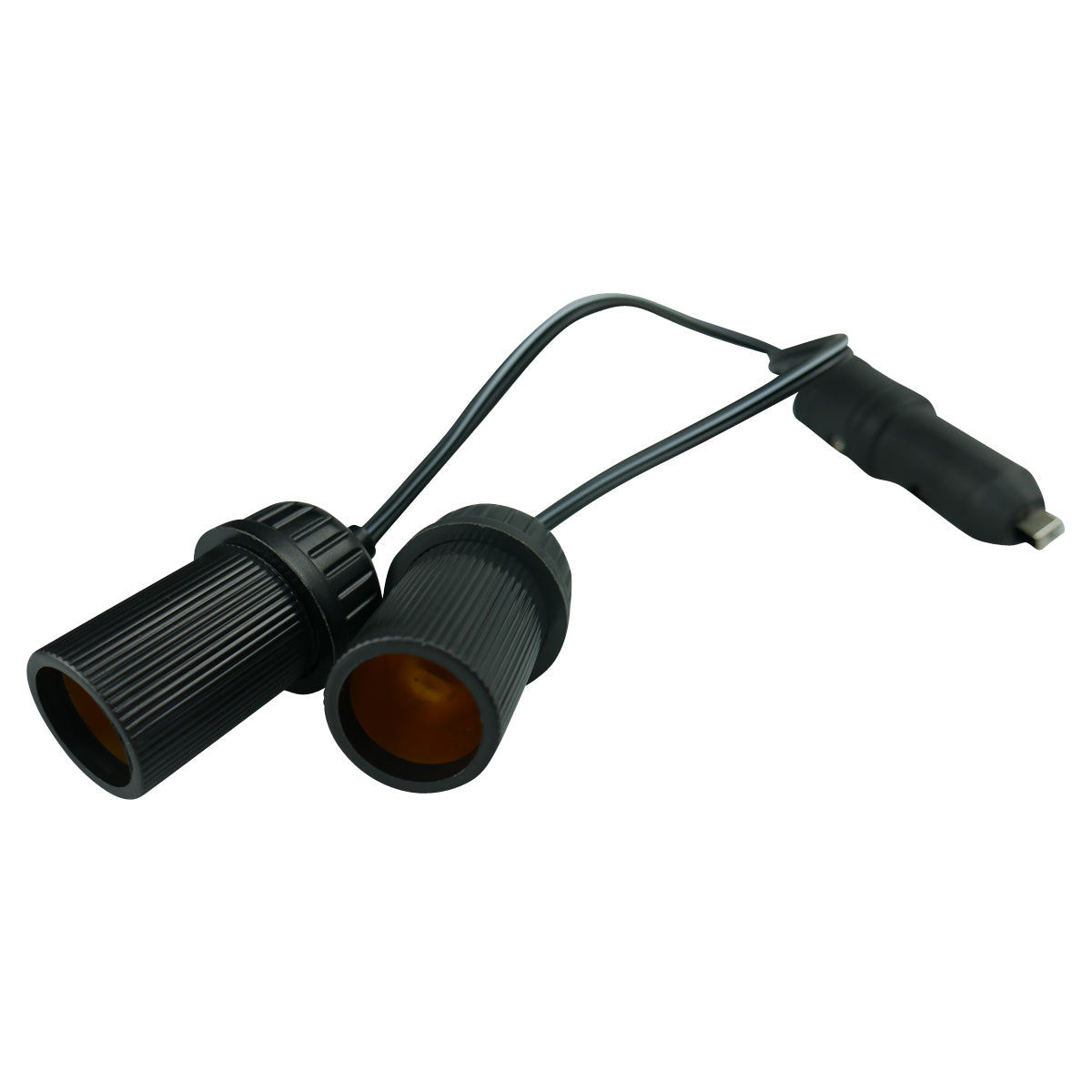Cigarette Plug to Twin Cigarette Sockets with Extension Cords
