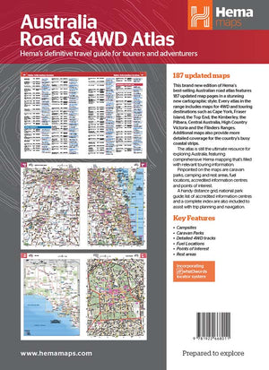 Hema Maps Australia Road & 4WD Atlas 13th Edition (Spiral Bound)