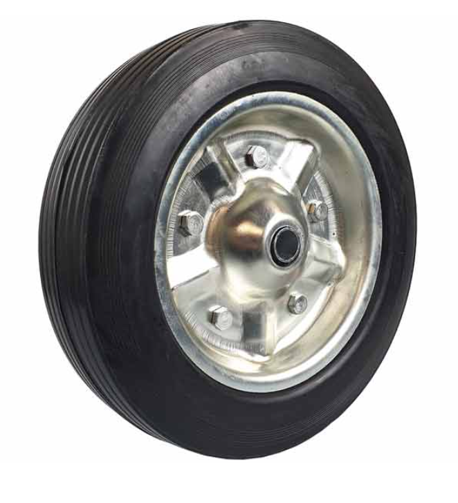 Jockey Wheel with Solid Rubber Tyre and Metal Rim 10