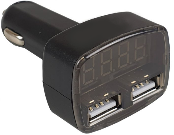 Volt Gauge & Ammeter with Dual USB