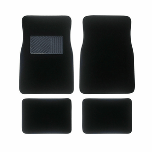 Car Mat for Carpet with Black Rubber Set of 4