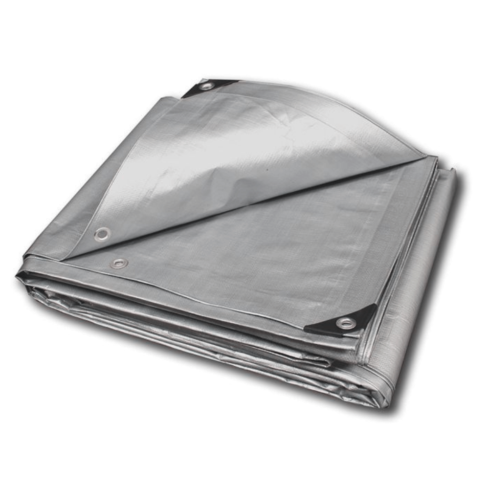Premium Heavy Duty Silver Poly Tarp 4.9m x 3.7m (12ft x 16ft)