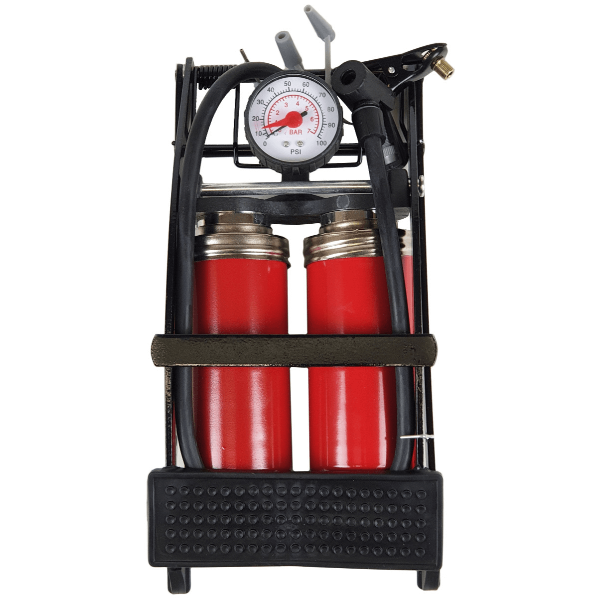 Foot Pump Twin Barrel & Gauge
