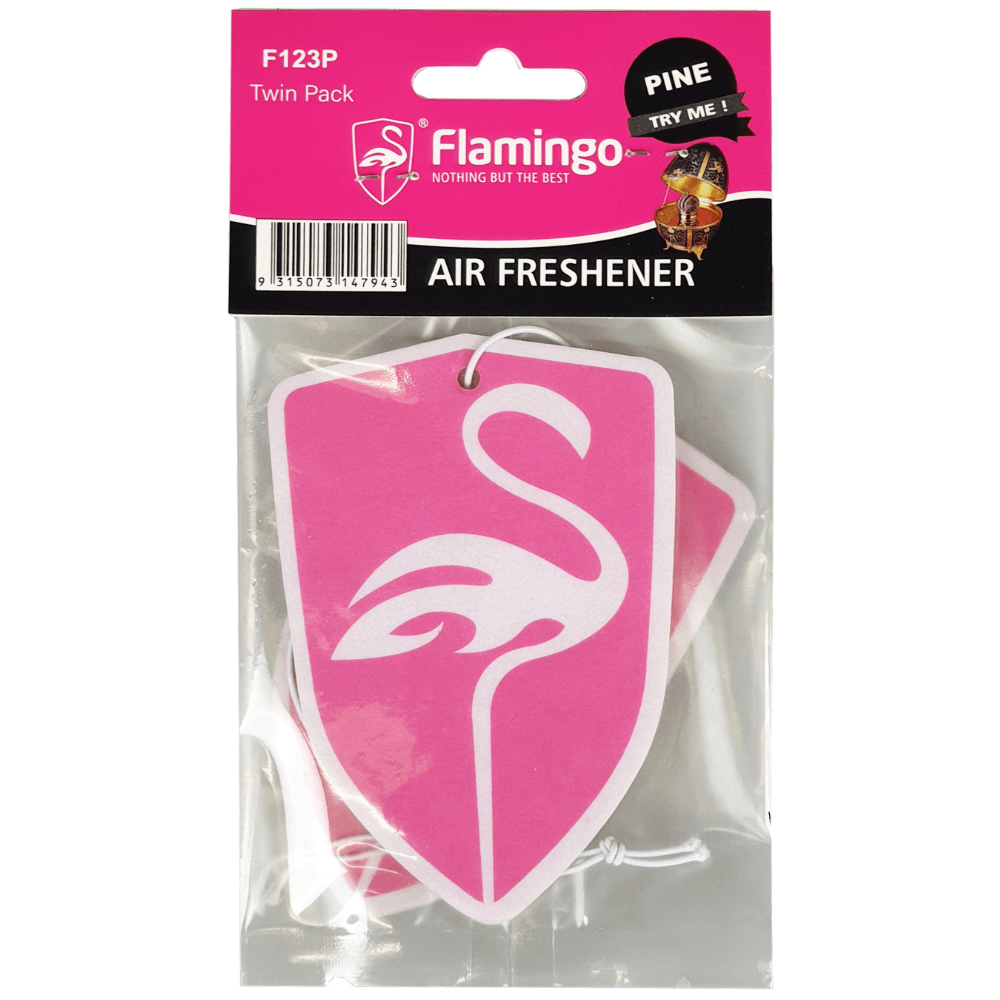Flamingo Air Freshener Pine Scent 2 Piece F123P | AutoMegaStore