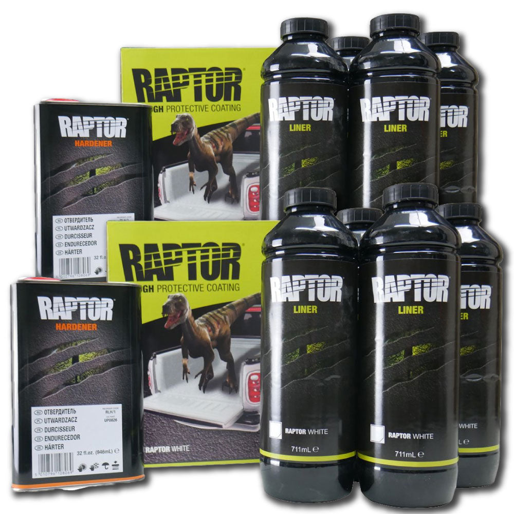 Raptor Liner White 4x4/Vehicle Paint Kit 8L RLW/S8 | AutoMegaStore