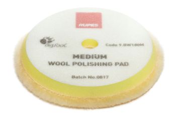 Rupes Medium Yellow Wool Polishing Pad 80/100mm– Suits LHR75