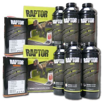 Raptor Liner Black 4L & White 4L 4x4/Vehicle Paint Kit 