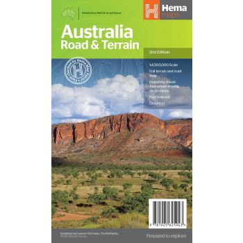 Hema Australia Road & Terrain Map