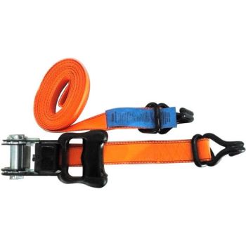WorkForce Ratchet Tie Down with Double J Hook & Safety D Ring 32mmx5M 500Kg 