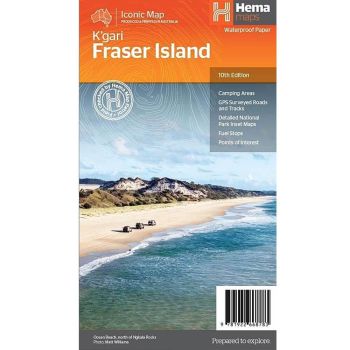 Hema Fraser Island (K'gari) Map 10th Edition