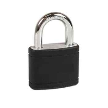 Padlock Black Alloy with Cover 40mm