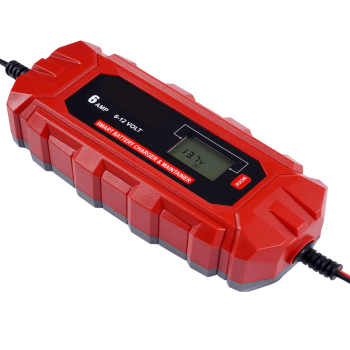 Battery Charger 6 AMP 6/12 Volt - Lithium Capable - 10 Stage Smart Charger & Maintainer