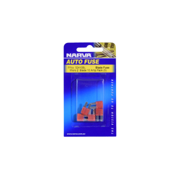 Narva 10 Amp Red Micro 2 Blade Fuse (Blister Pack Of 5)
