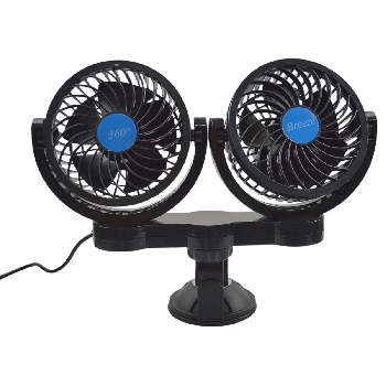 12 Volt Adjustable Fan with a Suction Cup Base | Variable Speed