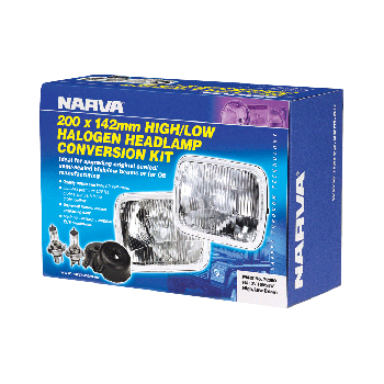 Narva H4 200 x 142mm 12V 100/55W High/Low Beam
Halogen Headlamp Conversion Kit