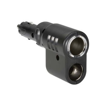 Narva Cigarette Lighter Plug With Adjustable Twin Accessory Sockets And Lighter Fixture