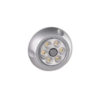 Narva 9-33V L.E.D Interior Swivel Lamp With Off/On Switch With Silver Satin Finish