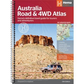 Hema Maps Australia Road & 4WD Atlas 13th Edition (Spiral Bound)