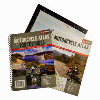 Hema Australia Motorcycle Atlas with 200 Top Rides