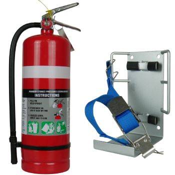 9KG ABE Powder Type Fire Extinguisher with HD Metal Wall Mount Bracket Strap  