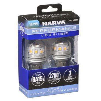 Narva 12/24V BA15S P21W LED Globes (2)