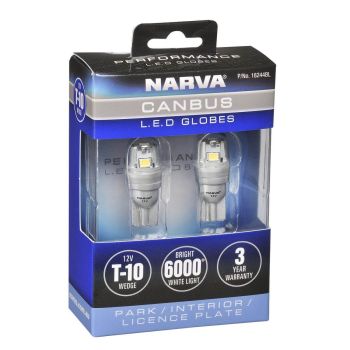 Narva 12V T10 Wedge LED Globes with Canbus (2)