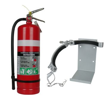 9KG ABE Powder Type Fire Extinguisher with Metal Wall Bracket Clip Release 
