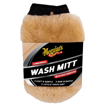 Meguiars Lambswool Wash Mitt with Bug Remover 