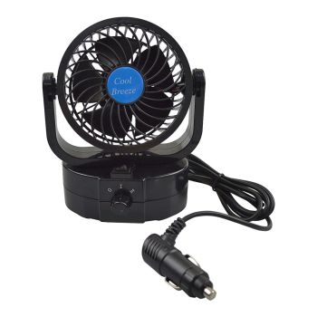  12 Volt Oscillating Fan Fully Adjustable Twin Speed