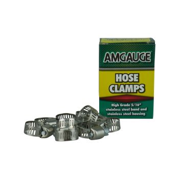 Amgauge Full Stainless Steel Hose Clamps (6-16mm) 1/4