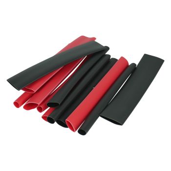 HeatShrink Tube Assortment Pack Large Tube Red & Black Dual-Wall Adhesive 12 Piece 1.8M