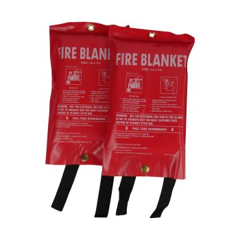 Twin Pack Fire Blanket 1m x 1m