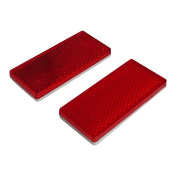 Red Reflector 2 Pack – 70mm x 28mm