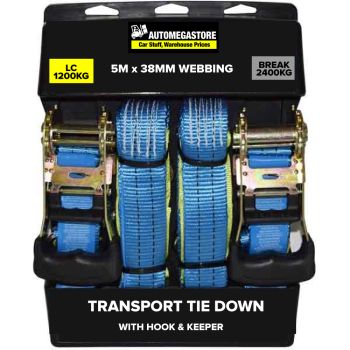 Tie Down Transport 38mm X 5m | 2 Pack