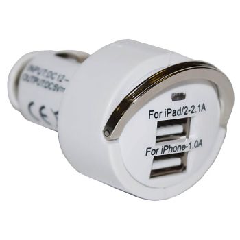 Accessory Plug Twin Usb Port For Mobile & Tablet
